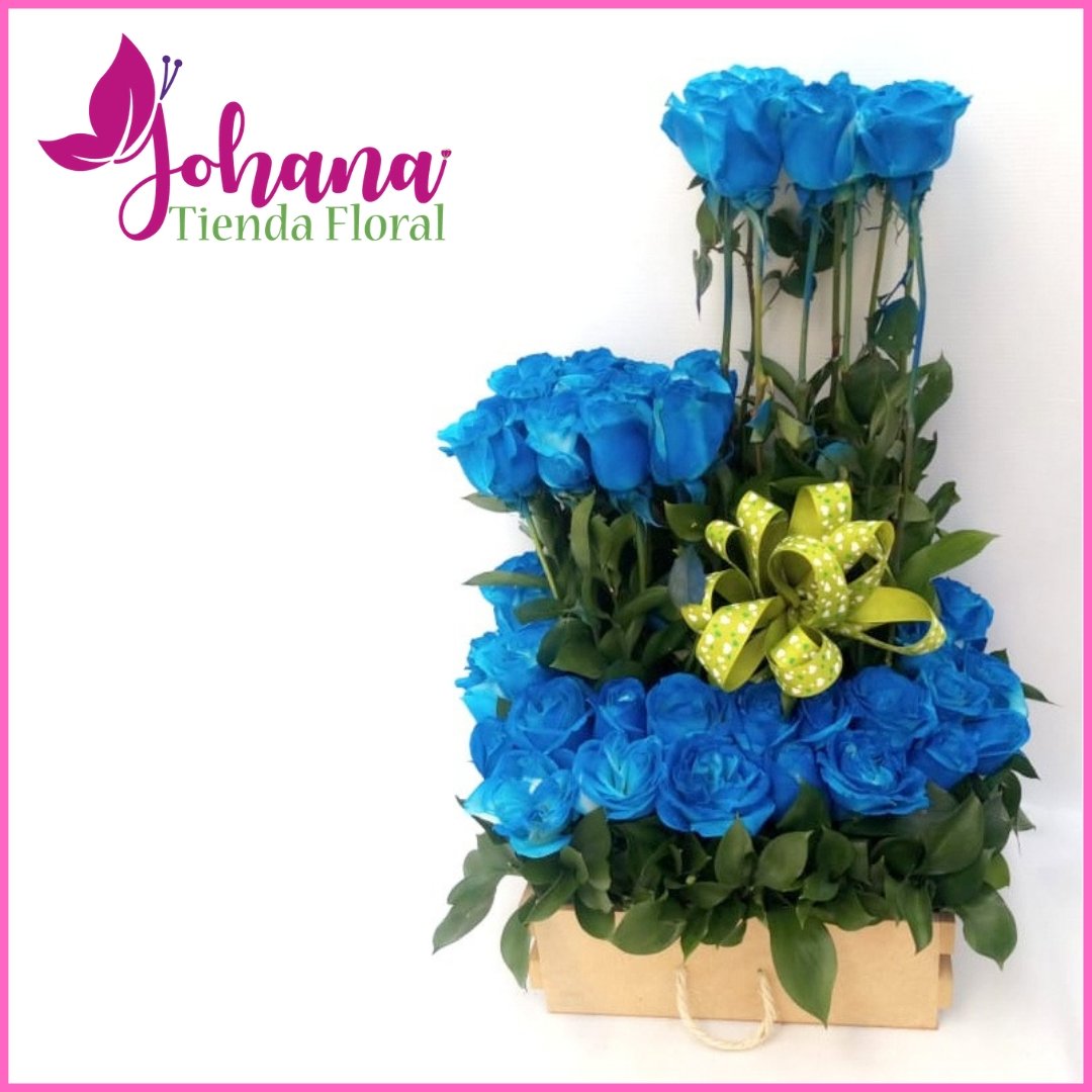 Ramo flores blue - Floristería Johana Tienda Floral en Villavicencio